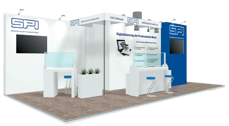 SPI trade fair booth at the Blechexpo 2021 Header image - SPI trade fair
